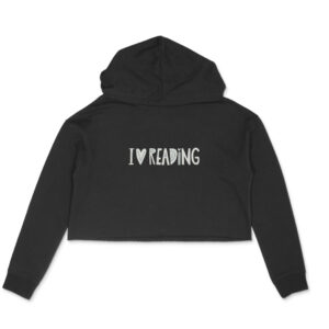 I Love Reading Crop Hoodie