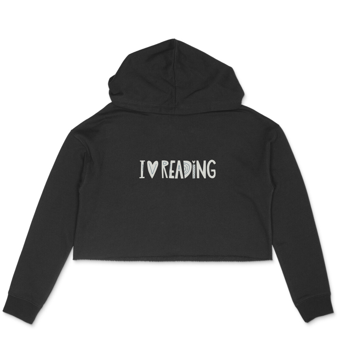 I Love Reading Crop Hoodie