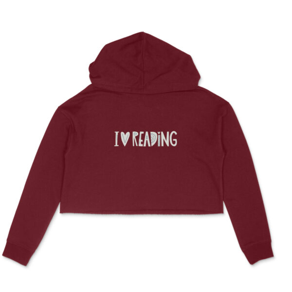 I Love Reading Crop Hoodie - Image 2
