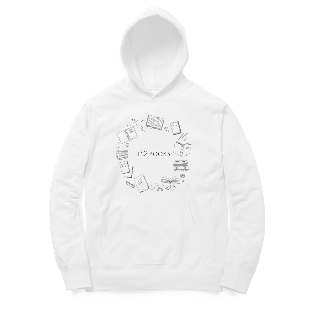 I Love Books Hoodies