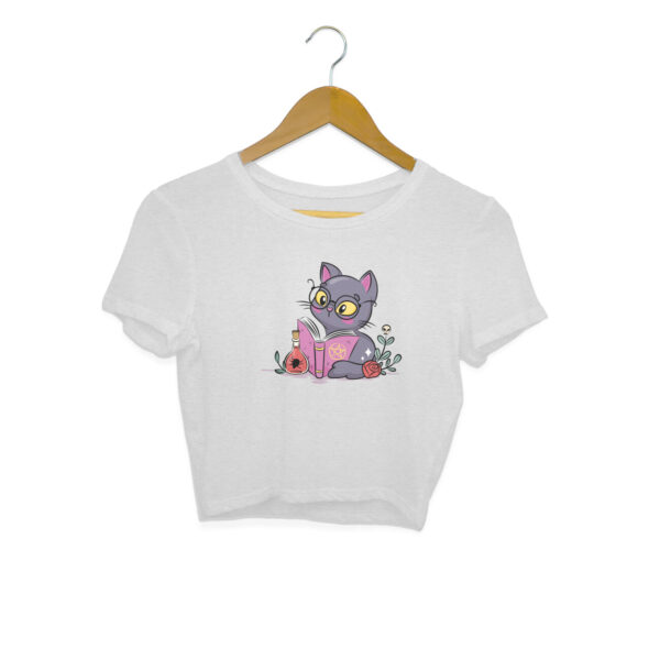 Reader Cat Crop Top - Image 2